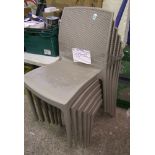 Six Plastic Sedia Boheme Juta chairs