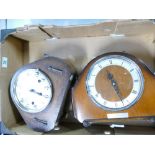 Two Oak cased Art Deco Mantle clocks.