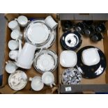 A mixed collection of ceramic items to include Trisa floral decorated 1980's part tea set, similar