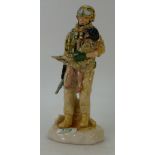 Peggy Davies limited edition figure In the Arms of a Hero. Boxed with certificate.