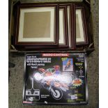 Boxed T M Supertoys Superstunt Gyrocycle together large quantity of unmounted picture frames. 2