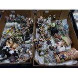 Mixed collection of resin items - Leonardo and similar - including animals, child figures, lady