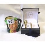 Royal Doulton small character Jug Sairey Gamp, plus a cased Sekonda ladies watch and bracelet (2).