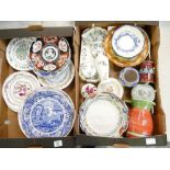A mixed collection of ceramic items to include - early 20th Century Oriental plates, Spode Christmas