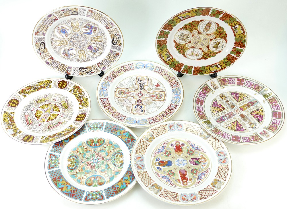 A set of Spode plates including The Kell