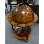 Decorative globe drinks cabinet