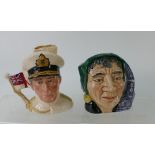 Royal Doulton small character jugs Earl Mountbatten of Burma D6851 with certificate and the Fortune