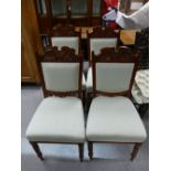 Set of 4 Edwardian broken arch dining chairs (re-finished)