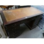 Victorian double pedestal writing desk