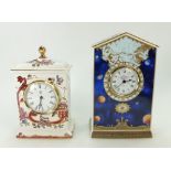 Royal Worcester porcelain Millennium clock - limited edition of 1757/2000,