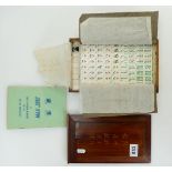 Chinese domino game Mah Jong set in wood case