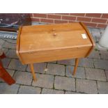 Mid-Century Teak 2 door sewing box