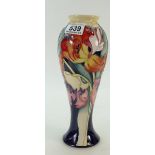 Moorcroft Parrot Tulip vase, signed by designer Emma Bossons. Limited Edition 44/50, height 25.5cm.