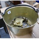 Large brass jam pan,