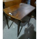 Regency mahogany inlaid drop leaf table