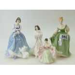 Royal Doulton Fair Lady H/N2193 (2nds), Christmas Day H/N 3488,