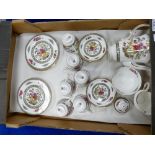 Paragon 21 piece porcelain coffee set Tree of Kashmir pattern 6 x cups, 6 x saucers,