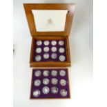 2002 Golden Jubilee 24 x sterling silver coin collection. All 28.