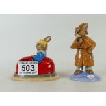 Royal Doulton UK I C Bunnykins Dodgem DB249 and Detective DB193.