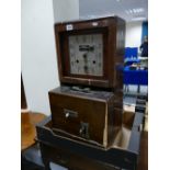 Vintage wood clocking on machine by Birmingham Clock co St Mary Cray,