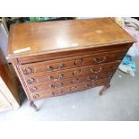 French carved oak chest of 4 drawers