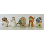 Royal Albert Beatrix Potter figures Mrs Tiggy Winkle, Squirrel Nutkin, Mr Alderman Ptolemy,