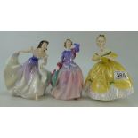 Royal Doulton lady figure The Last Waltz HN2315, Blithe Morning HN2021,