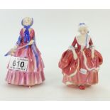 Royal Doulton figures Biddy HN1513 and Goody Two Shoes HN2037 (2)