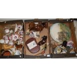 A mixed collection of items to include - horse brasses, model of horse,