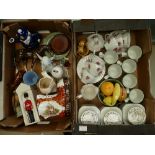 A mixed collection of ceramics to include Masons storage jar, Eternal Beau mugs, storage jars,