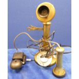 Brass candlestick phone