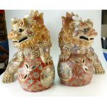 A large pair of Chinese style Lion Dogs,