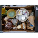 A mixed collection of Ceramics to include Myott Deco Jug, Doulton Stoneware Items, Radford Jugs,
