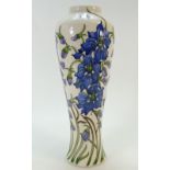 Moorcroft Delphinium vase, designed by Kerry Goodwin. Height 35.