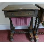 Antique single drawer sewing table