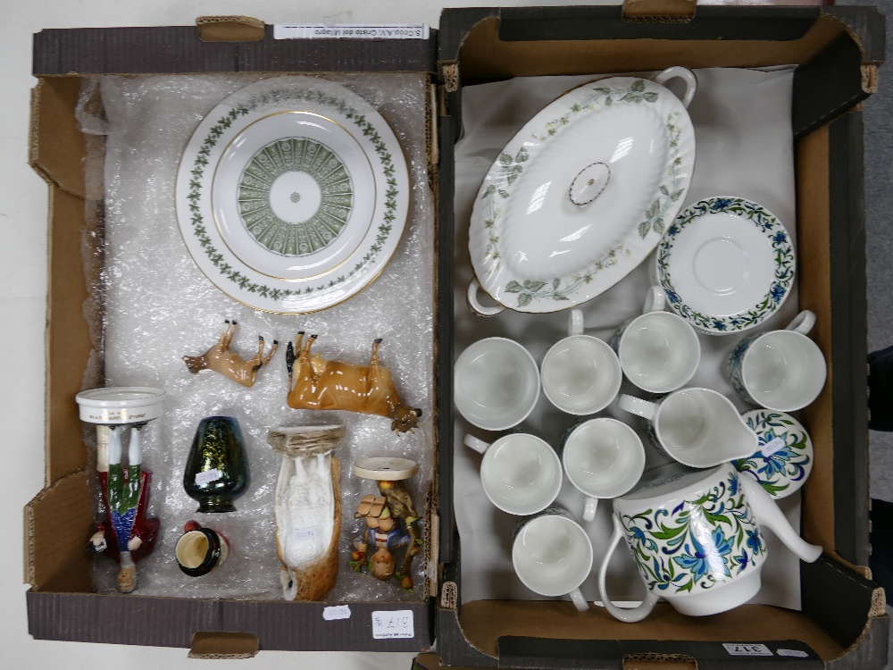A mixed collection of pottery to include Midwinter spanish garden dinnerware together with Minton