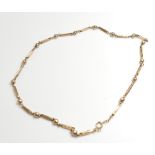 Victorian 9ct rose gold ladies necklace , 8.