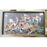 Mid Century Marcus Designs wall plaque titled The Charge of the Knights