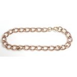 9ct rose gold bracelet, 13.