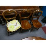 3 Victorian dining chairs (3)