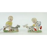 Wade porcelain figures Sarah and Sam from the Mable Lucie Atwell series (2)