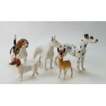 Beswick Dalmation 961 ( tail re stuck), Beagle 1933A, Bull Terriier ( leg A/F),