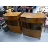 A Pair of Decca-Beau Radiograms in burr walnut cabinets, models BD3378.