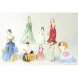 A collection of Royal Doulton figures to include Sophie H/N3715, Melanie H/N2271, Annabel ,