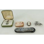 Group of silver & gold jewellery including