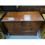 20th Century stained pine 2 over 2 chest