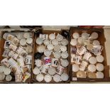 A large collection of commemorative mugs with Royal political and military themes (3 trays)