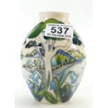 moorcroft Grassmere Bluebell vase. Numbered Edition16, height 12.5cm.