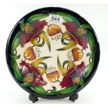 Moorcroft Anna Lily dish, designed by Nicola Slaney. Numbered Edition 98. 28cm in diameter.