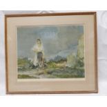 SIR WILLIAM RUSSELL FLINT large signed print in frame with Print Sellers stamp.